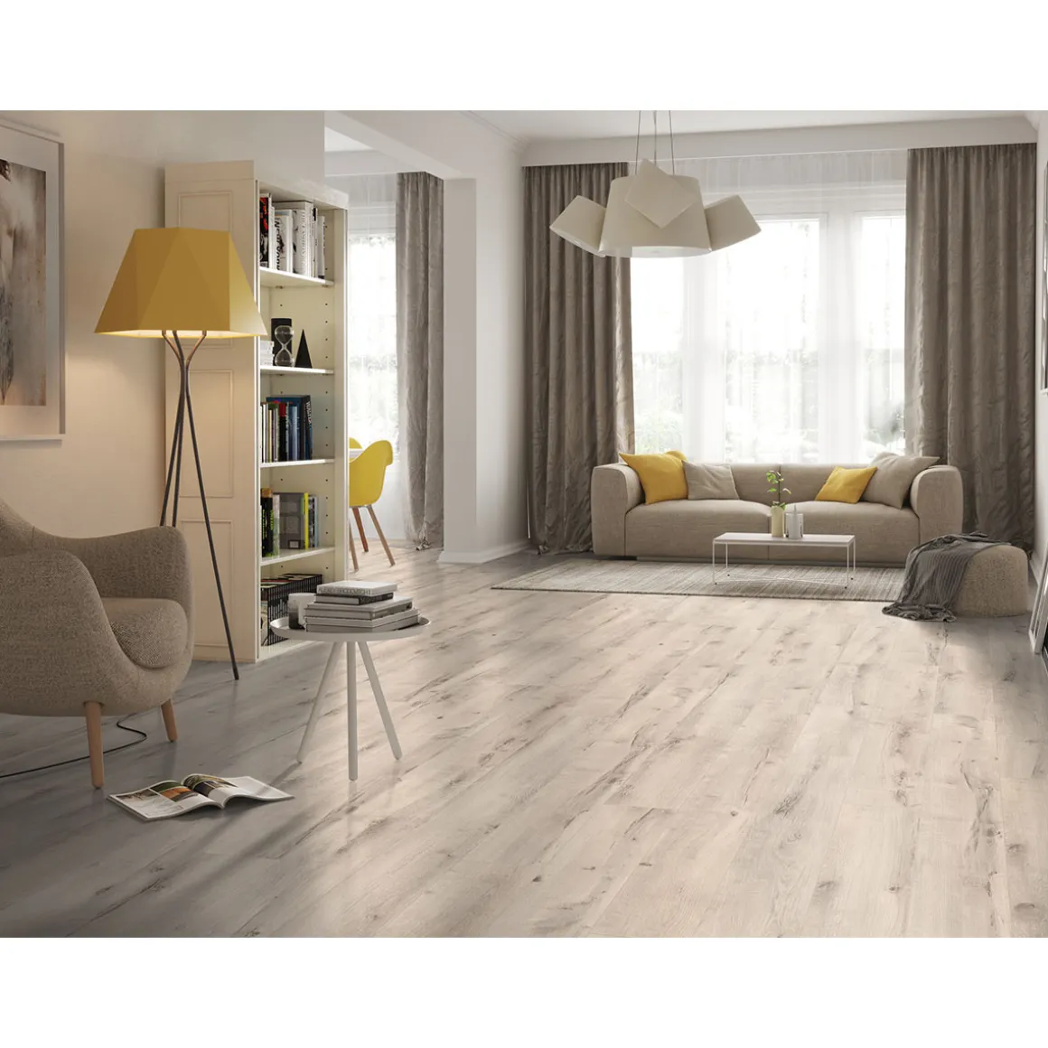 Specht Laminat Aqua Eiche creme 128,5x19,2x0,8 cm