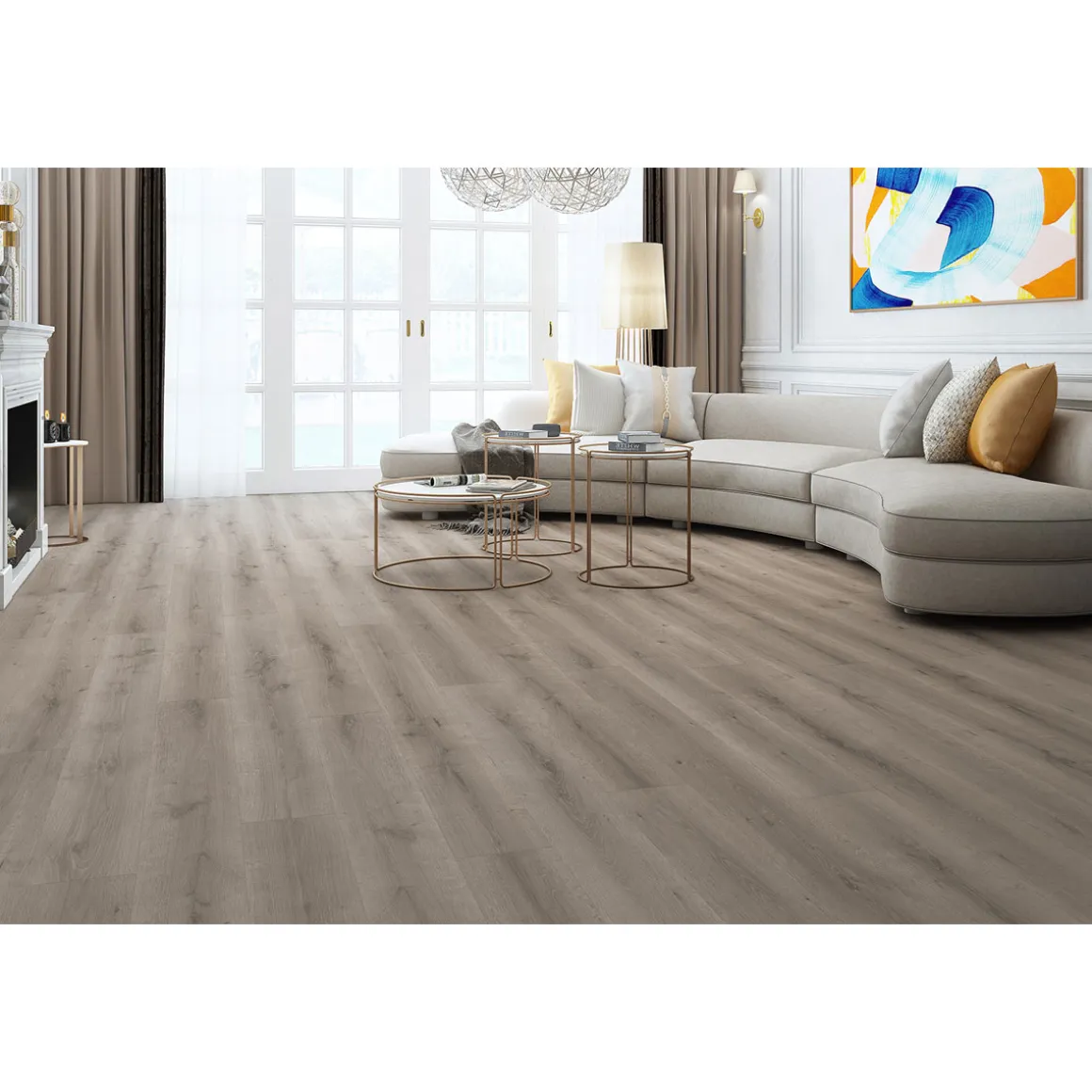 Specht Laminat Aqua Eiche grau 128,5x19,2x0,8 cm