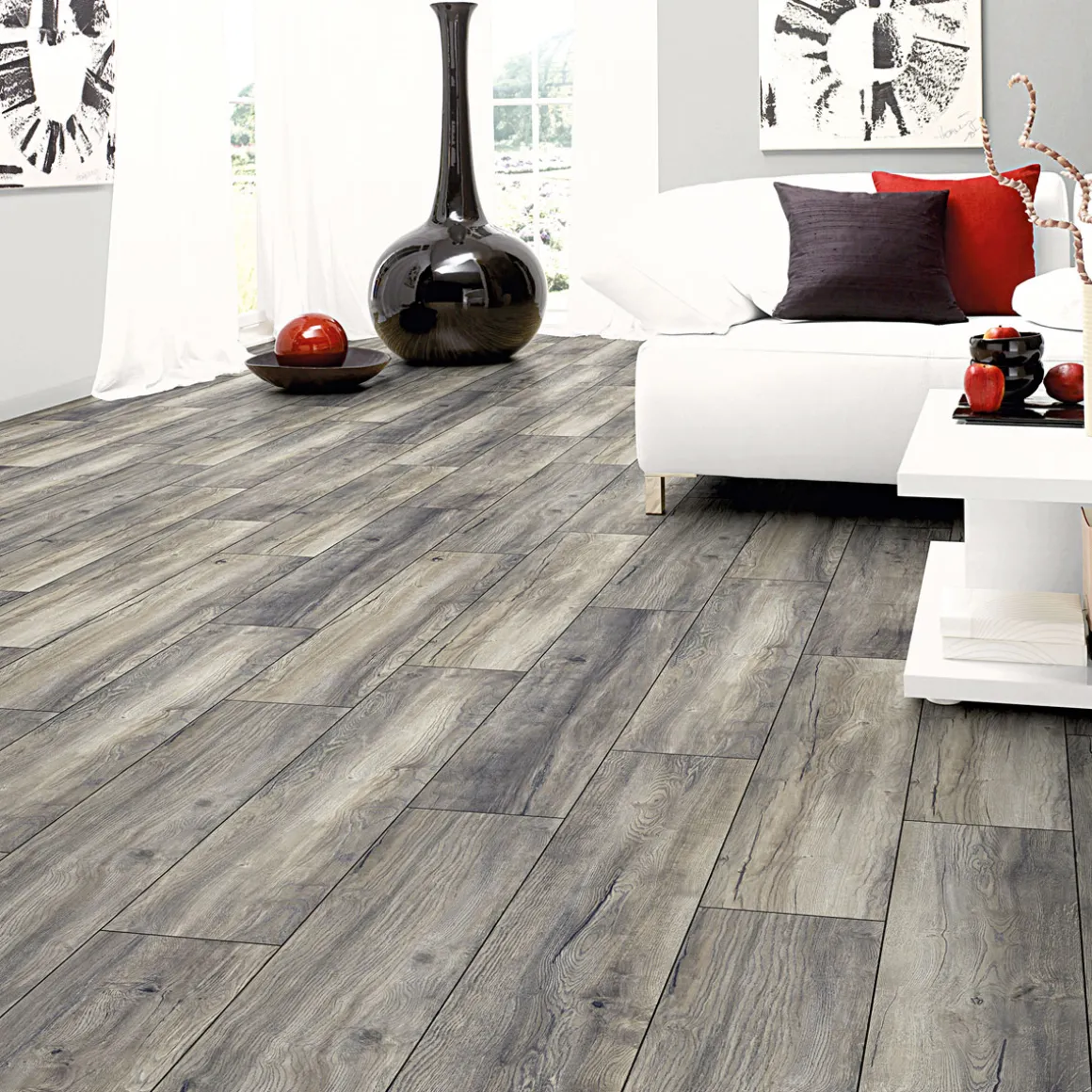 Specht Laminat Deluxe Rustic Harbour Oak grau 1380 x 244 x 8 mm