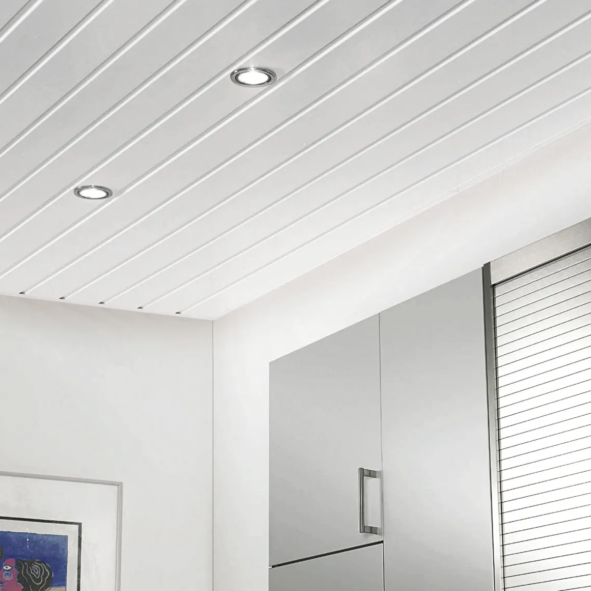 Specht Vinylboden Kunststoff-Paneel Duropan weiß 270 x 10,5 cm