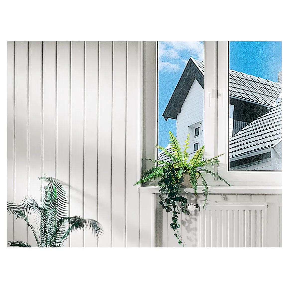 Specht Vinylboden Kunststoff-Paneel Duropan weiß 270 x 10,5 cm