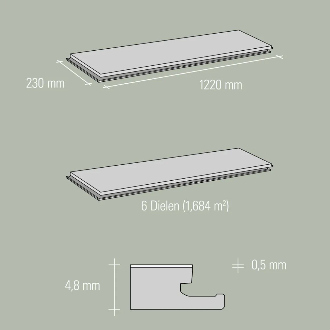 Specht Vinylboden Vinyl SPC Ambiente Goldeiche 1220 x 230 x 4,8mm