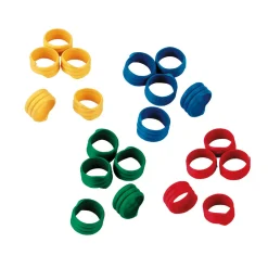 Spiralring-Set rot/grün/blau/gelb 100 Stück 1,2 cm