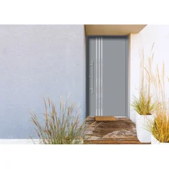 SplenDoor Premium-Haustür Passivedoor Kalmar energiesparend grau 110 x 210 cm links