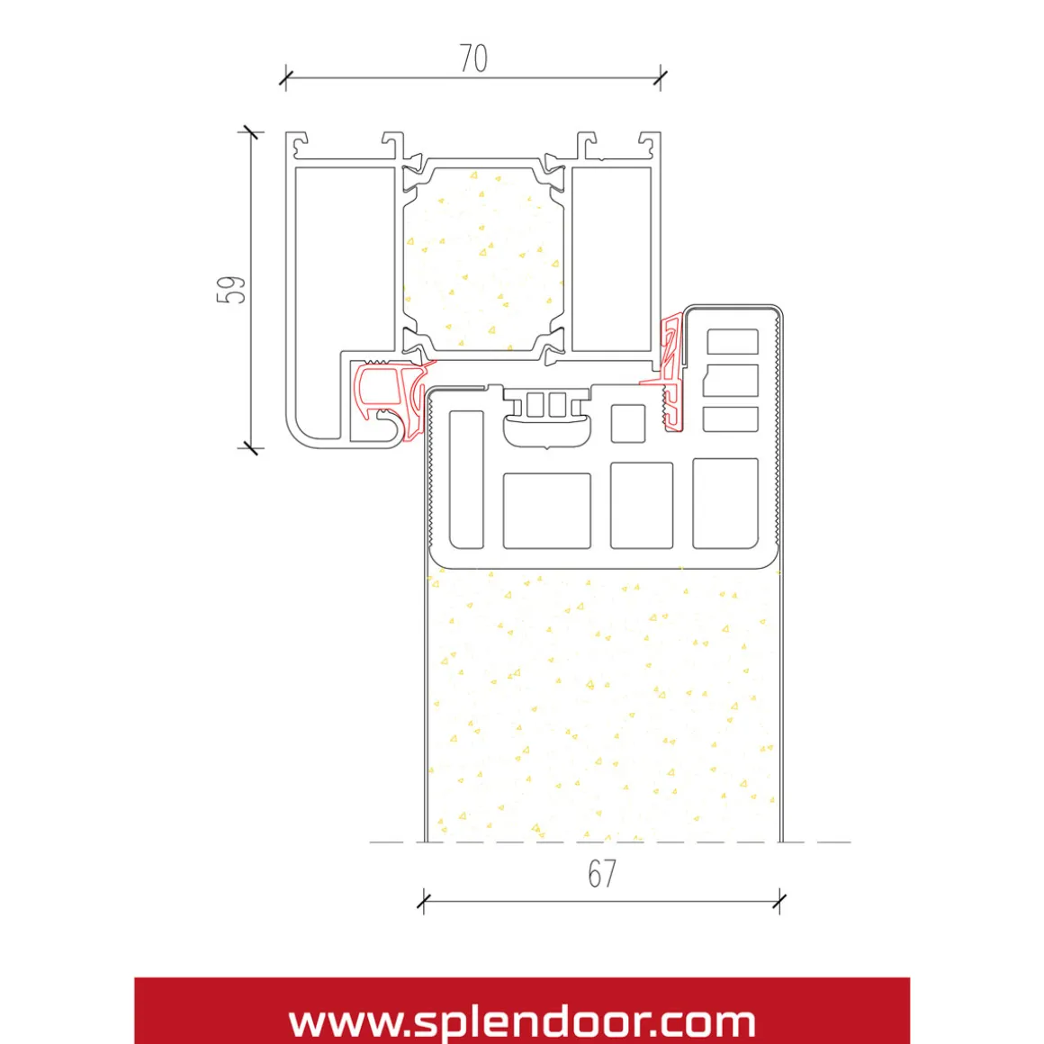 SplenDoor Premium-Haustür Passivedoor Bergen energiesparend nussbaum 100 x 200 cm rechts