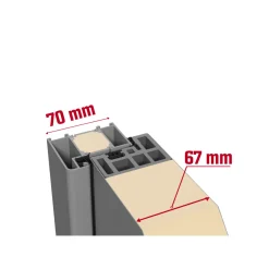 SplenDoor Premium-Haustür Passivedoor Malmo RC2 energiesparend einbruchsicher grau 110 x 210 cm rechts