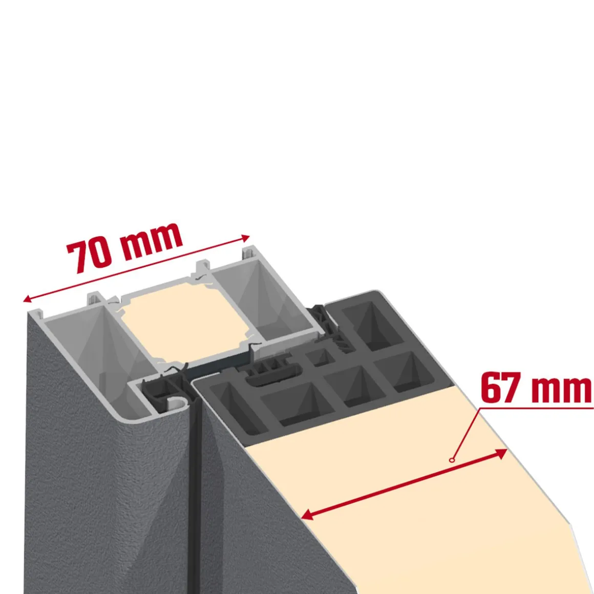 SplenDoor Premium-Haustür Passivedoor Uppsala RC2 energiesparend einbruchsicher anthrazit 110 x 210 cm rechts