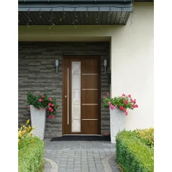 SplenDoor Premium-Haustür Passivedoor Uppsala energiesparend nussbaum 110 x 210 cm links