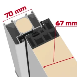 SplenDoor Premium-Haustür Passivedoor Eksjo RC2 energiesparend einbruchsicher weiss 110 x 210 cm links