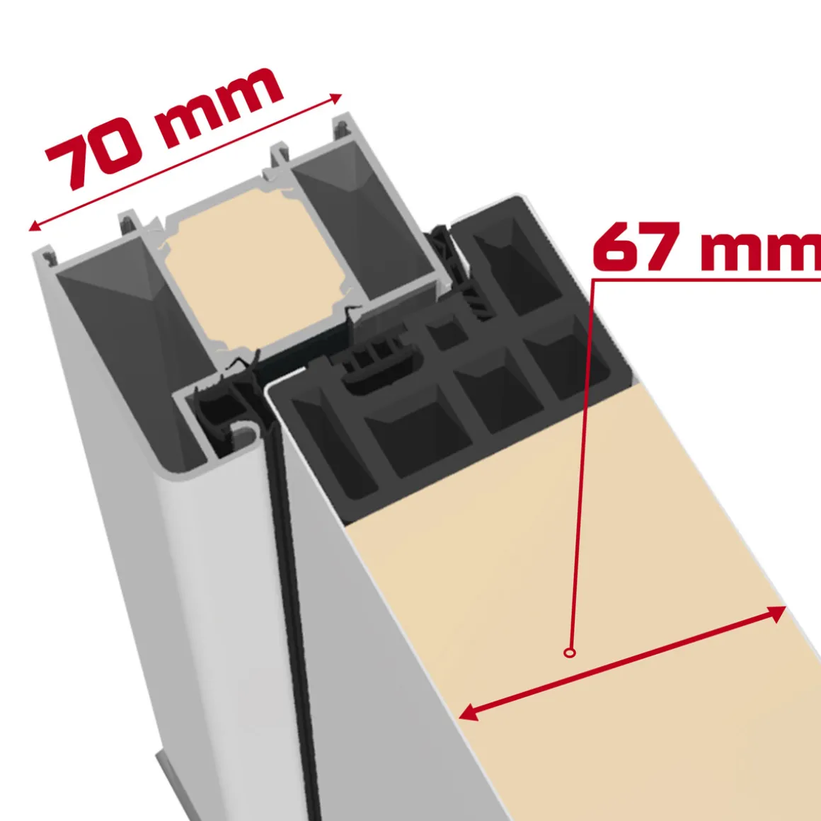 SplenDoor Premium-Haustür Passivedoor Eksjo RC2 energiesparend einbruchsicher weiss 110 x 210 cm links
