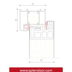 SplenDoor Premium-Haustür Passivedoor Bergen energiesparend nussbaum 110 x 210 cm links