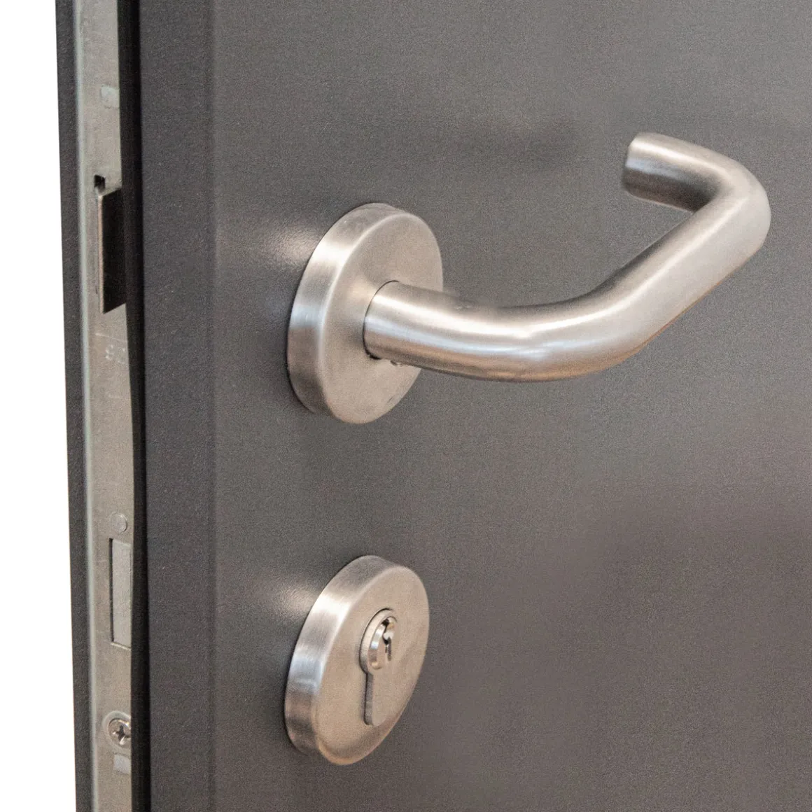 SplenDoor Sicherheits-Nebeneingangstuer NS4 RC2 auf Maß, Anthrazit, Links