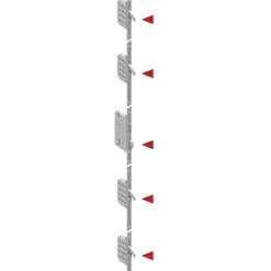 SplenDoor Sicherheits-Nebeneingangstuer NS3 RC2 88x198 Anthrazit links