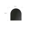 Stahlbodenplatte Rundbogen, 100x120cm, Stärke 2mm, Farbe: Schwarz