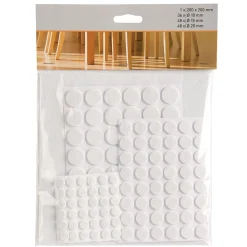 Suki Filzgleiter-Set klebend weiß 133-teilig