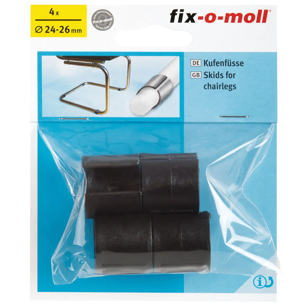 Suki Kufenfuß für Rohre 24-26 mm 4 Stück