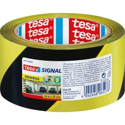 Tesa Signalband Markierungsklebeband Universal gelb-schwarz 66m x 50mm