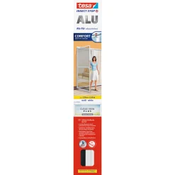 Tesa Fliegengitter ALU Comfort Tür XL weiß 1,20m x 2,10m