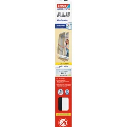 Tesa Fliegengitter Comfort Alu für Fenster weiß 1,20m x 1,50 m