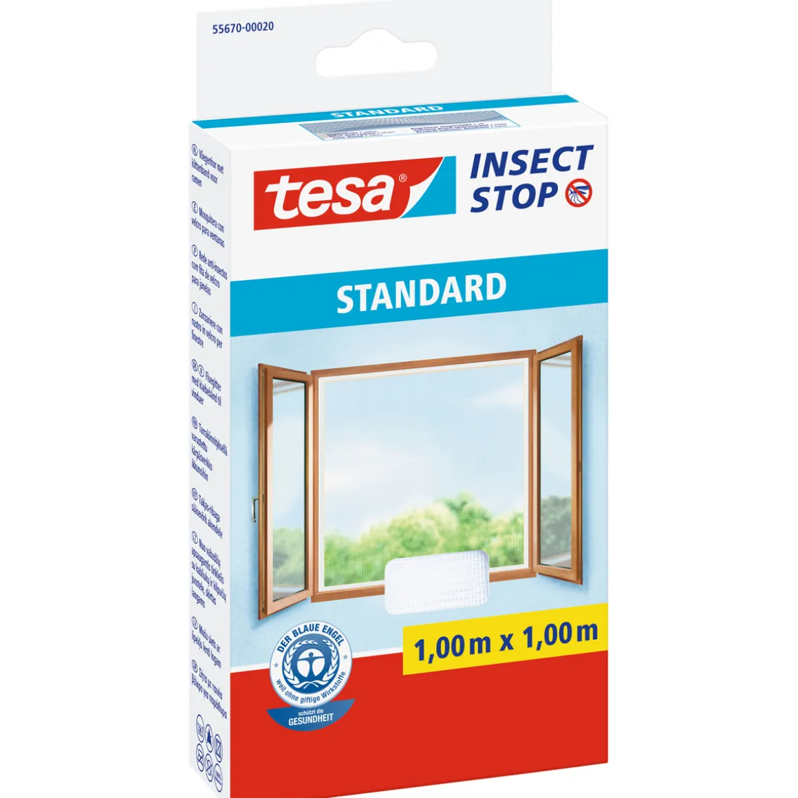 Tesa Fliegengitter Standard für Fenster weiss 1 x 1 m
