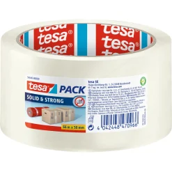 Tesa Paketband Solid und Strong 66m x 50 mm transparent
