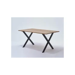 Tischbein X-Form schwarz matt 71 x 77,5 x 3 cm