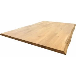 Tischpl Eiche 2 Laengsk Baumkante roh gezinkt 1600 x 800 x 26 mm