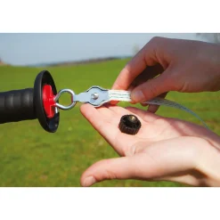 Torgriff mit Seil- und Litzenanschluss schwarz für 10-20 mm
