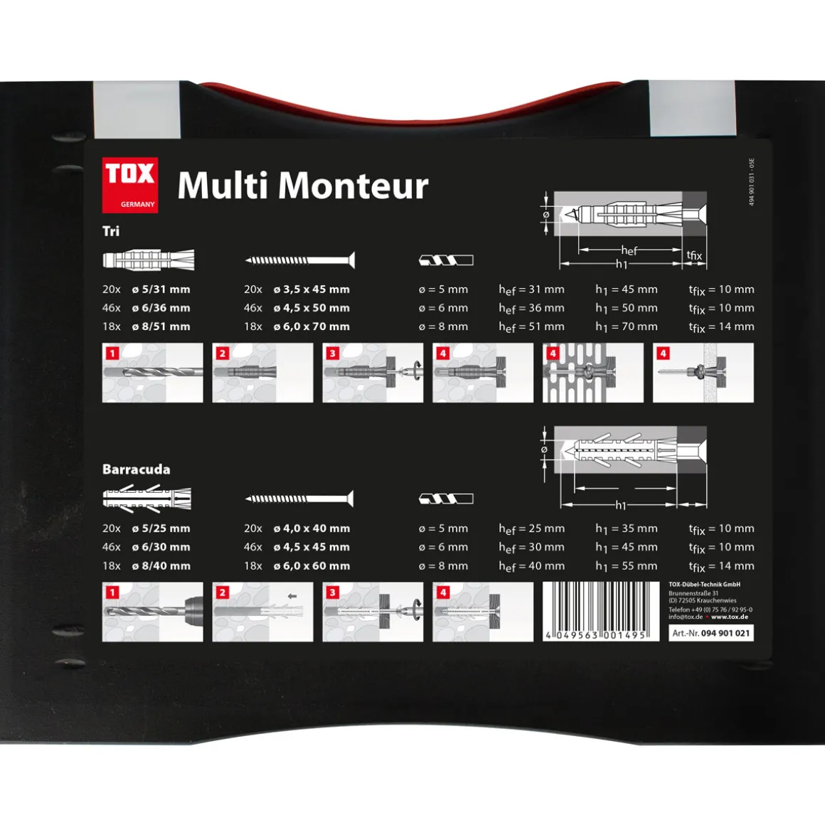 TOX Sortimentsbox Multi Monteur 336-teilig