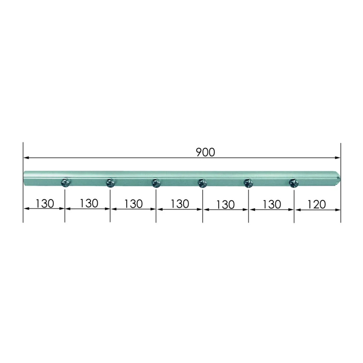 TREBA B2 Geländerstab Aluminium