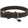 Trixie Rustic Fettleder Halsband XS-S dunkelbraun 27-34 cm/18 mm
