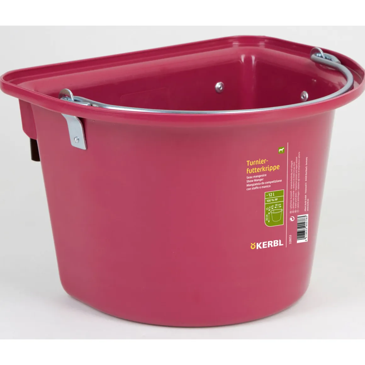 Turnier-Futterkrippe mit Einhängebeutel 12 L rosa