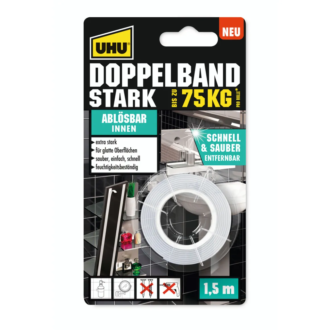 UHU Doppelband ablösbar 1,5 m