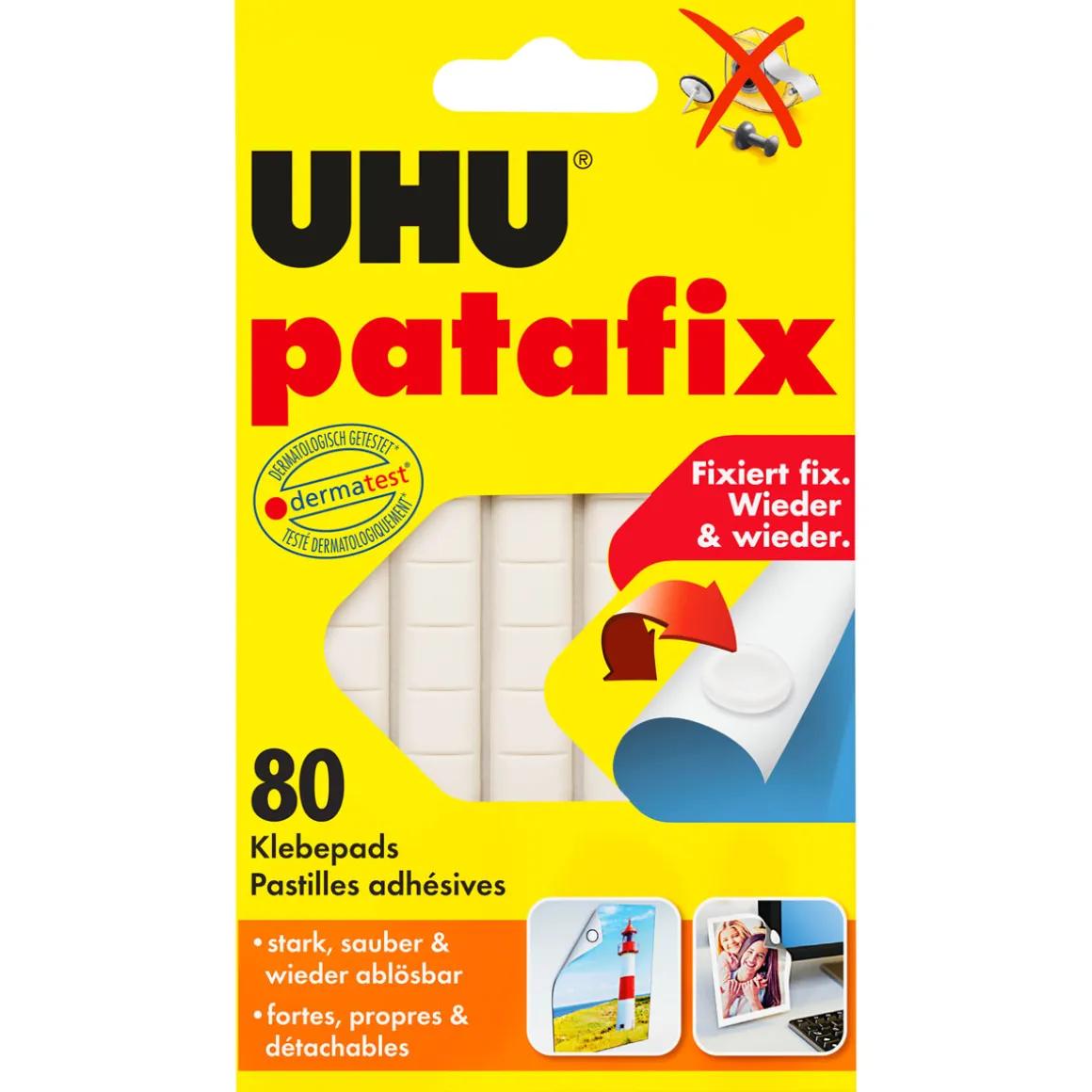 UHU Klebepads patafix weiss 80 St.