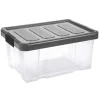 Unibox Puzzle 14 L mit Klickdeckel transparent/anthrazit