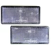 Unitec Anhänger-Frontreflektor weiß 8,5 x 3,8 cm 2 Stk.