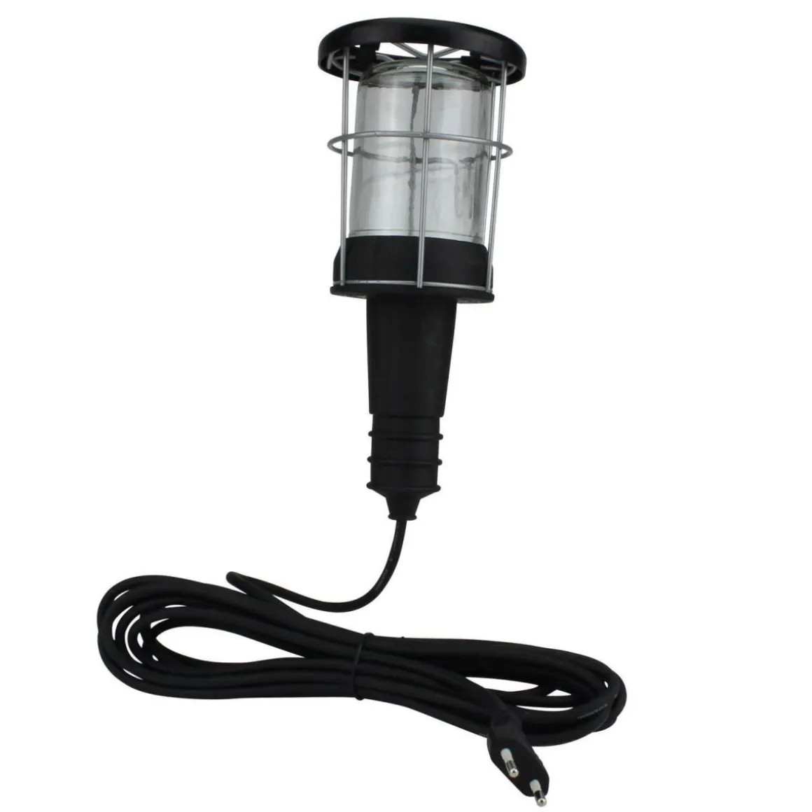 Unitec Handleuchte 60 Watt Gummi m Metallkorb