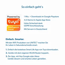 Unitec WIFI LED-Leuchtmittel Smart GU10 3,5W RGB CCT dimmbar
