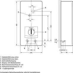 Vaillant elekt. Durchlaufe. VEDE 24/8PRO24kw
