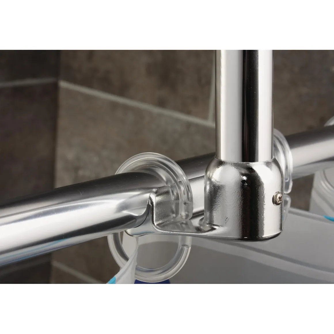 Valblue Deckenstütze für 25 mm Duschgestänge 55 cm chrom Aluminium