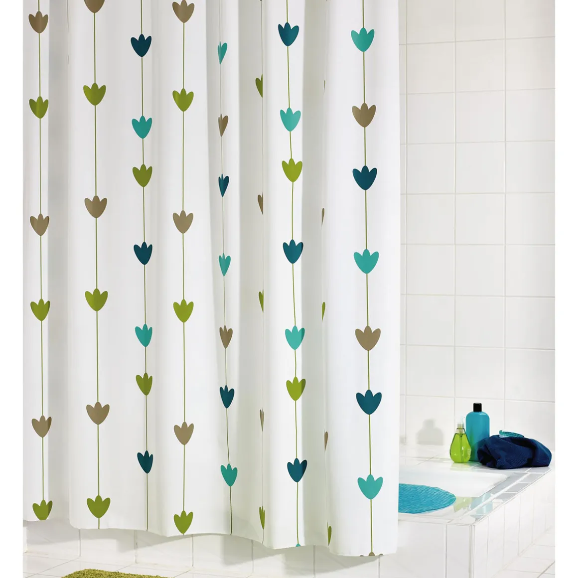Valblue Duschvorhang Folie ca 180 x 200 cm Lilia multicolor