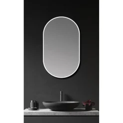 Valblue Design Wandspiegel Laurin weiß matt 45 x 75 cm