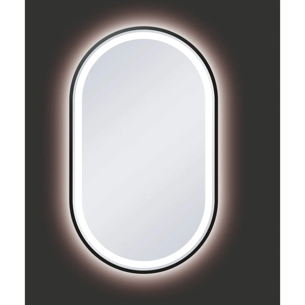 Valblue LED- Spiegel Lucien schwarz matt 45 x 75 cm