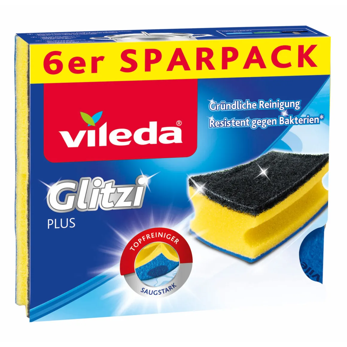 Vileda Schwamm Glitzi Plus 6 Stück