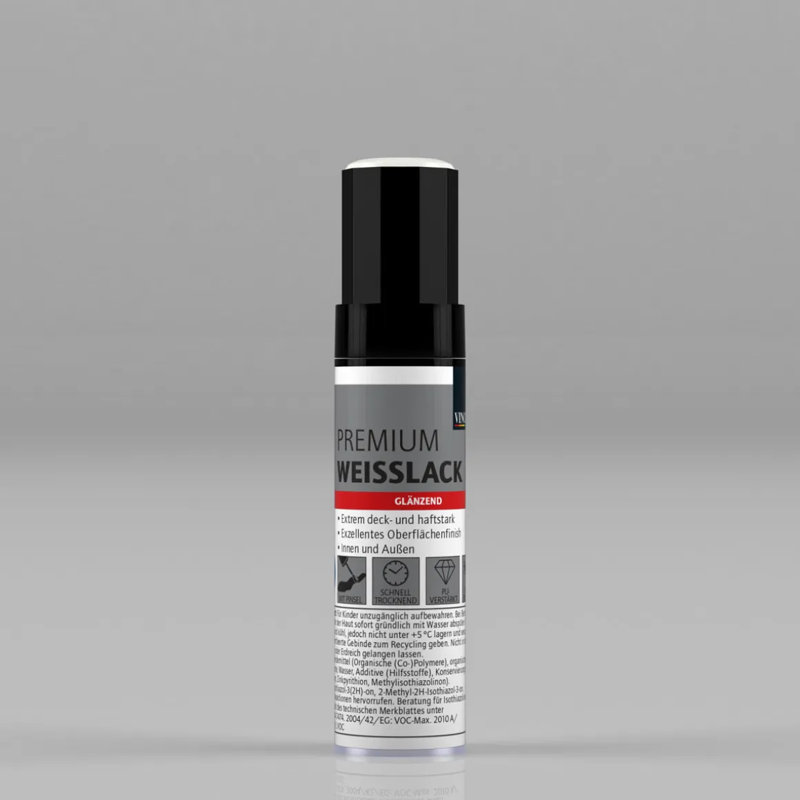 Vincent Premium Weißlack Brilliantweiß glänzend 12 ml