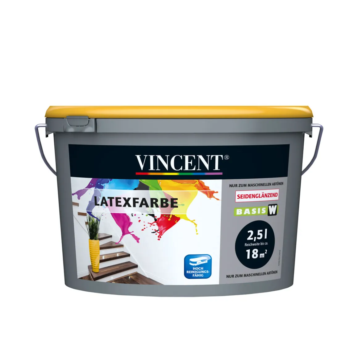Vincent WandfarbeLatexfarbe MIX IT! seidenglänzend 2,5 l