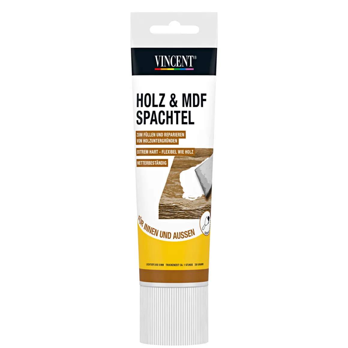 Vincent Holz und MDF Spachtel Innen und Außen 330 g