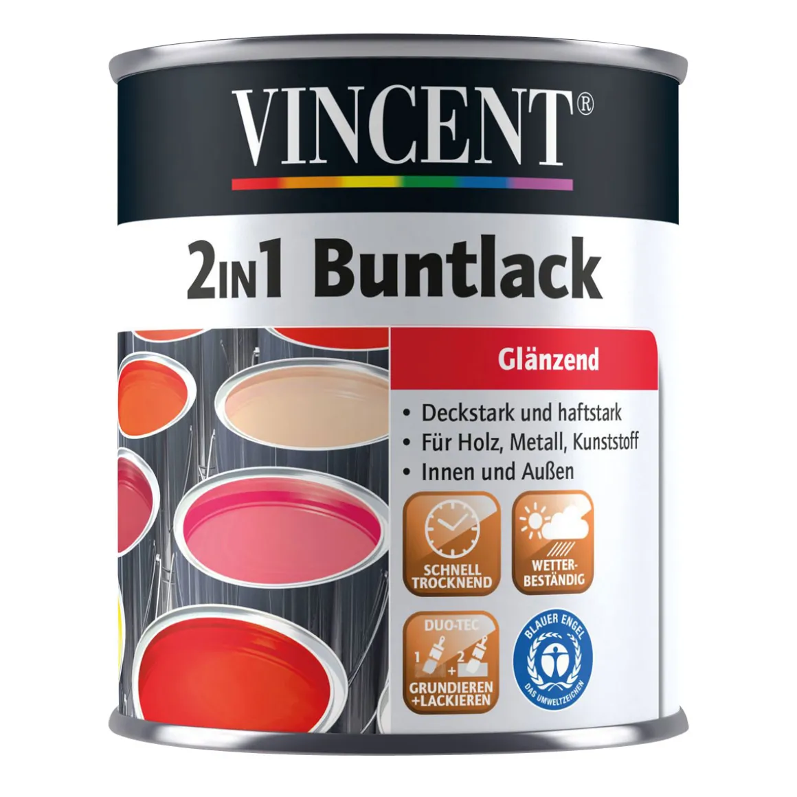 Vincent 2in1 Buntlack Altweiß glänzend 750 ml