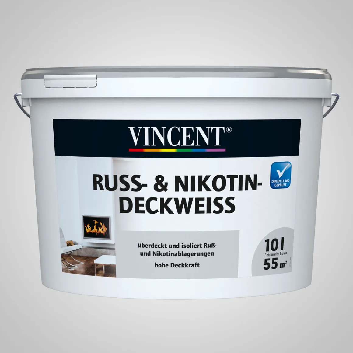 Vincent Ruß- und Nikotin-Deckweiß 10 L