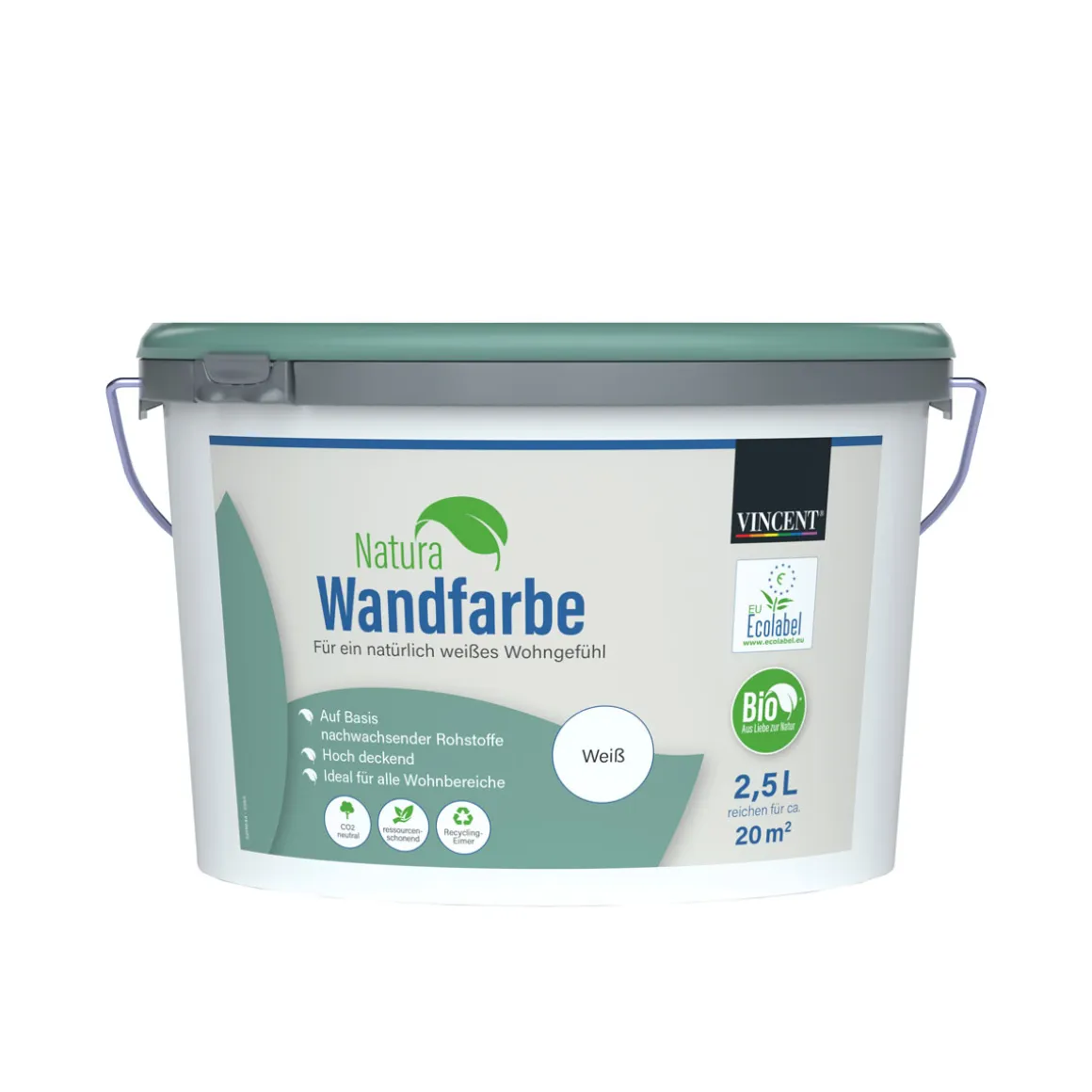 Vincent Wandfarbe Natura Wandfarbe 25 l
